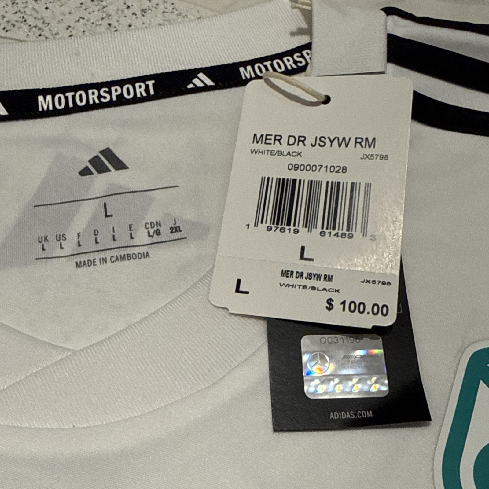 New Adidas Mercedes AMG Petronas Formula One Driver Jersey Men’s Sz Large JX5798 gallery