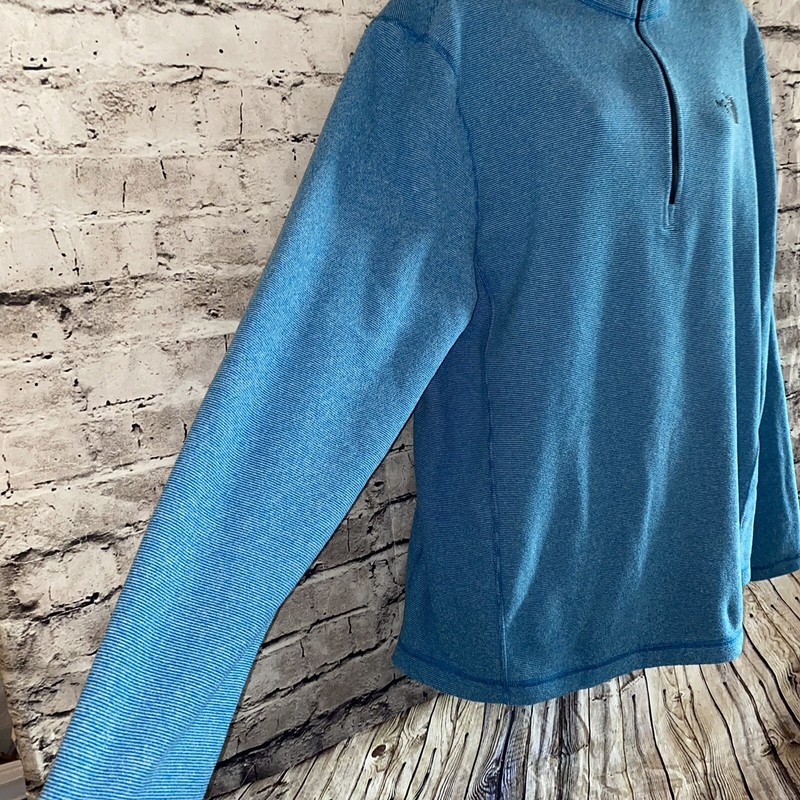 The North Face Mens 1/4 Zip Fleece Shirt Jacket L Turquoise Blue Shirt B24 gallery