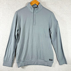 NEW Travis Mathew Newport 1/4 Zip Mens Small Grey Fleece Texas Embroidery