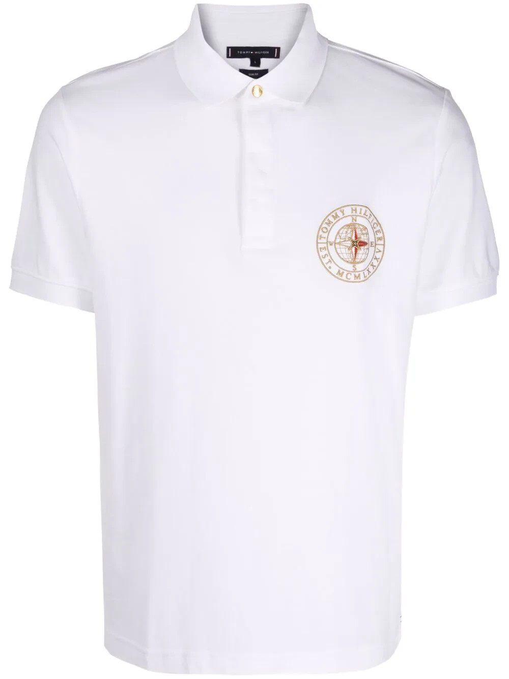 🔥RARE/Tommy Hilfiger embroidered logo polo shirt SIZE 2XL WHITE NWT $59.50 gallery