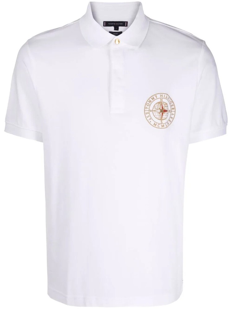 🔥RARE/Tommy Hilfiger embroidered logo polo shirt SIZE 2XL WHITE NWT $59.50