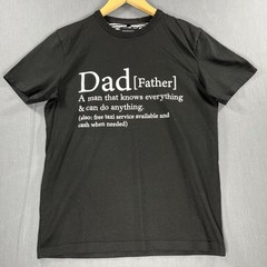 Denim & Flower Mens Shirt Black S Dad Definition Graphic Short Sleeve T-Shirt