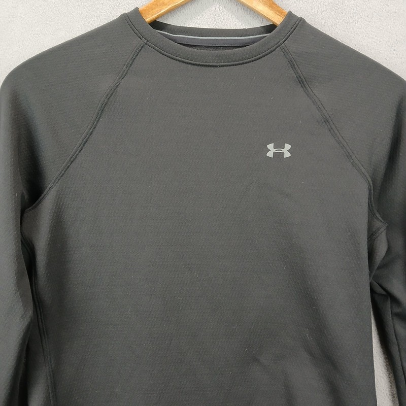 Under Armour ColdGear Fitted Shirt Mens Small Black Sweat Wicks Performance gallery