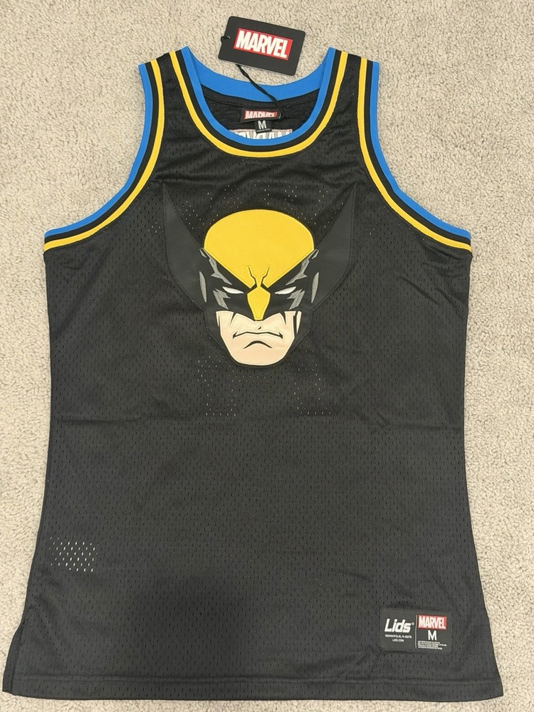 Marvel Wolverine Men's Basketball Jersey Tank Top M Black Lightweight Sleeveless