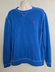 Tommy Bahama Tobago Bay Crew Sweatshirt Mens Sz XL Blue Knit Long Sleeve Marlin