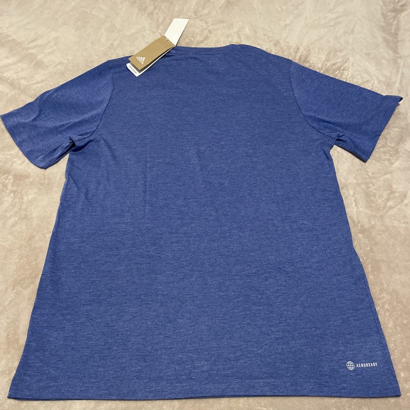 NWT Men’s Adidas Athletic Short Sleeve Blue Shirt Size Medium PrimeGreen Line gallery