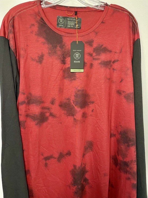 Roark Run Amok Mathis Tie Dye Long Sleeve Men’s XXL Midnight Red RK352 gallery