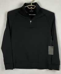 G/FORE NWT Mens Luxe Staple Midlayer 1/4 Zip Pullover Small S Onyx Blend LS New