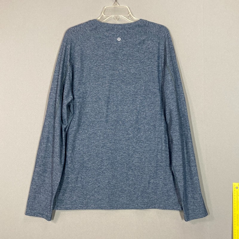 Lululemon Men's Long Sleeve Base Layer Stretch Shirt Blue Active L / XL Heather gallery