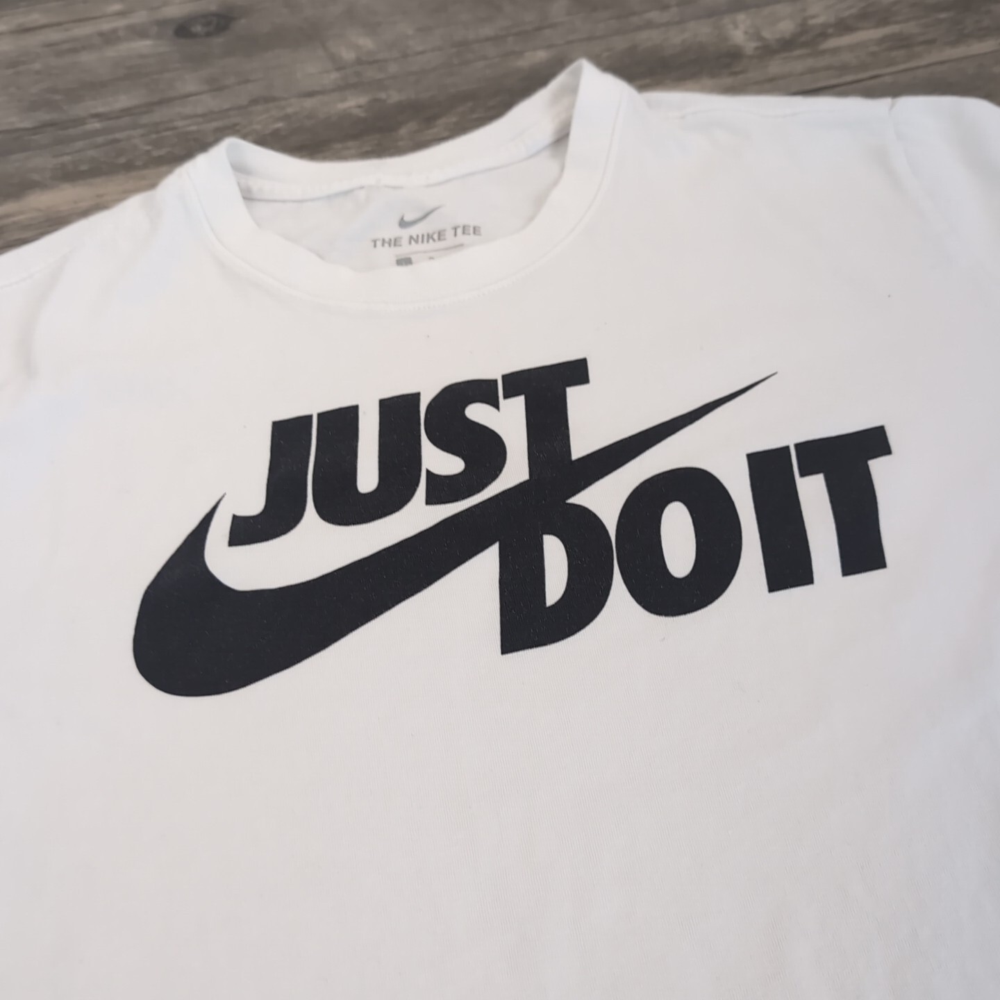 Nike Tee Just Do It White Mens Large T Shirt Sportswear Short Sleeve Athletic gallery