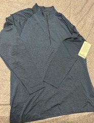 Lululemon Mens Metal Vent Tech 1/2 Zip Blue Size Small Logo NWT New