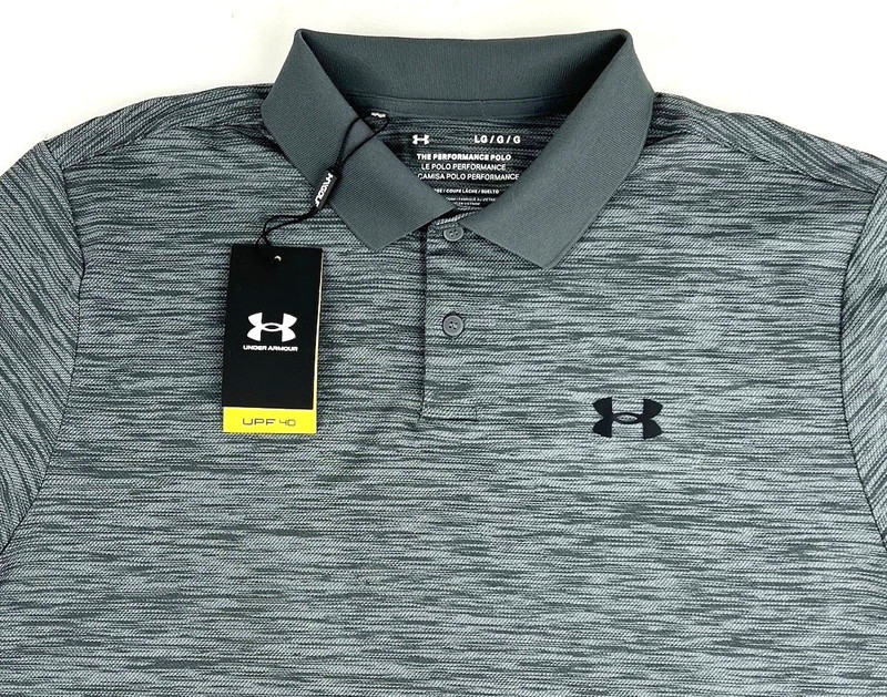 UNDER ARMOUR Men's UA Performance 3.0 Polo 1377374 Sz L UPF 40 New Heather Gray gallery