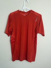 Reebok Men’s Short Sleeve Athletic Shirt Red Orange Gym Shirt XL Casual C6