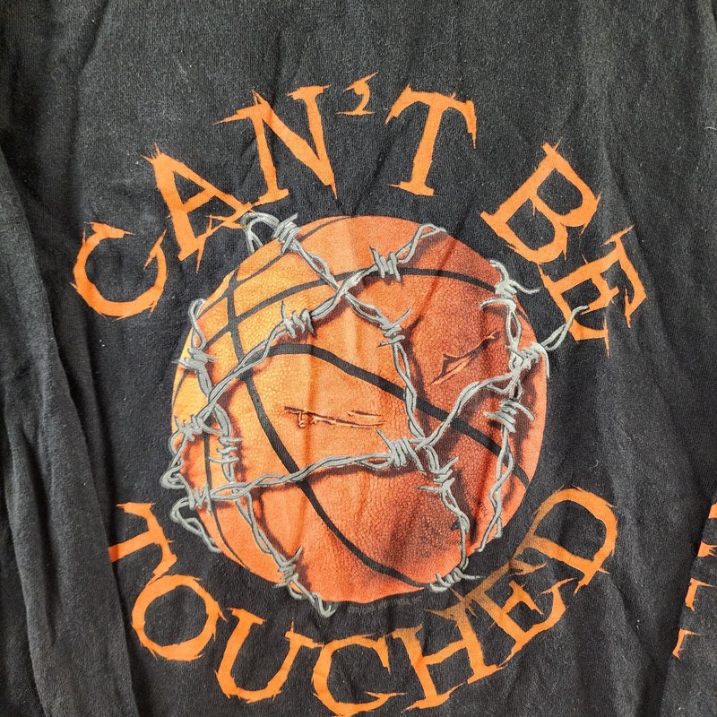 AAA Youth Basketball Graphic Shirt Men's L Black Round Neck Long Sleeve Pullover gallery