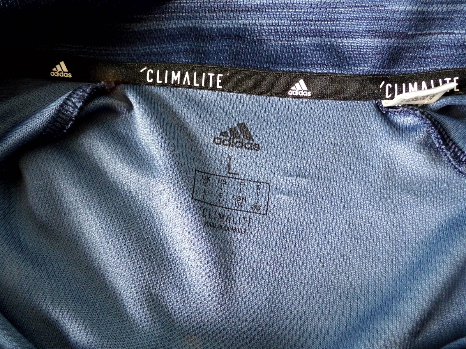 Adidas Climate long sleeve light shirt, color blue hues , size Large gallery