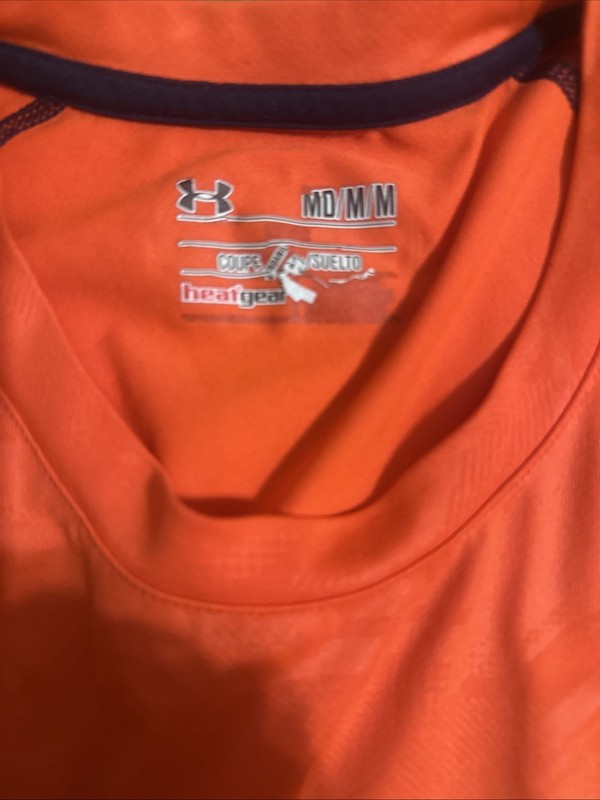 Under Armour Heat Gear Orange Shirt! Medium! gallery