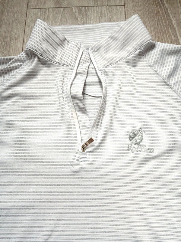 Holderness & Bourne 1/4 Zip Pullover Men's Small White Dry Luxe Performance gallery