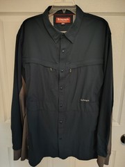 Simms Shirt Mens XXL Intruder BiComp Fly Fishing Guide Long Sleeve Ripstop