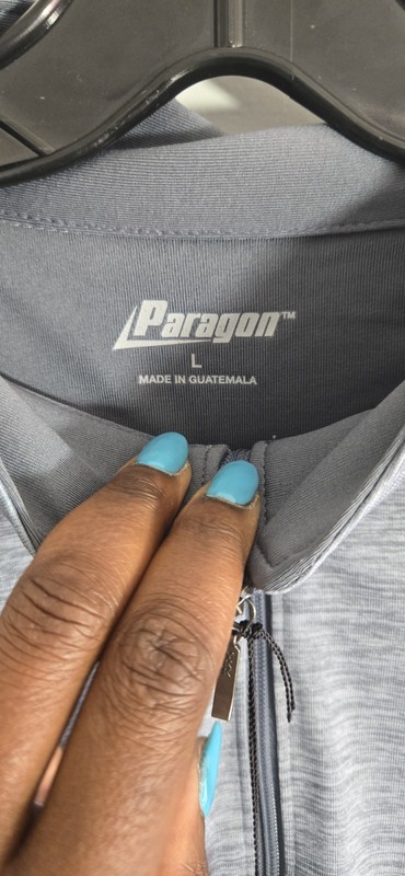 Paragon Men Performance quarter-zip pullover Long-sleeved Golf Shirt sz Lg M8 gallery