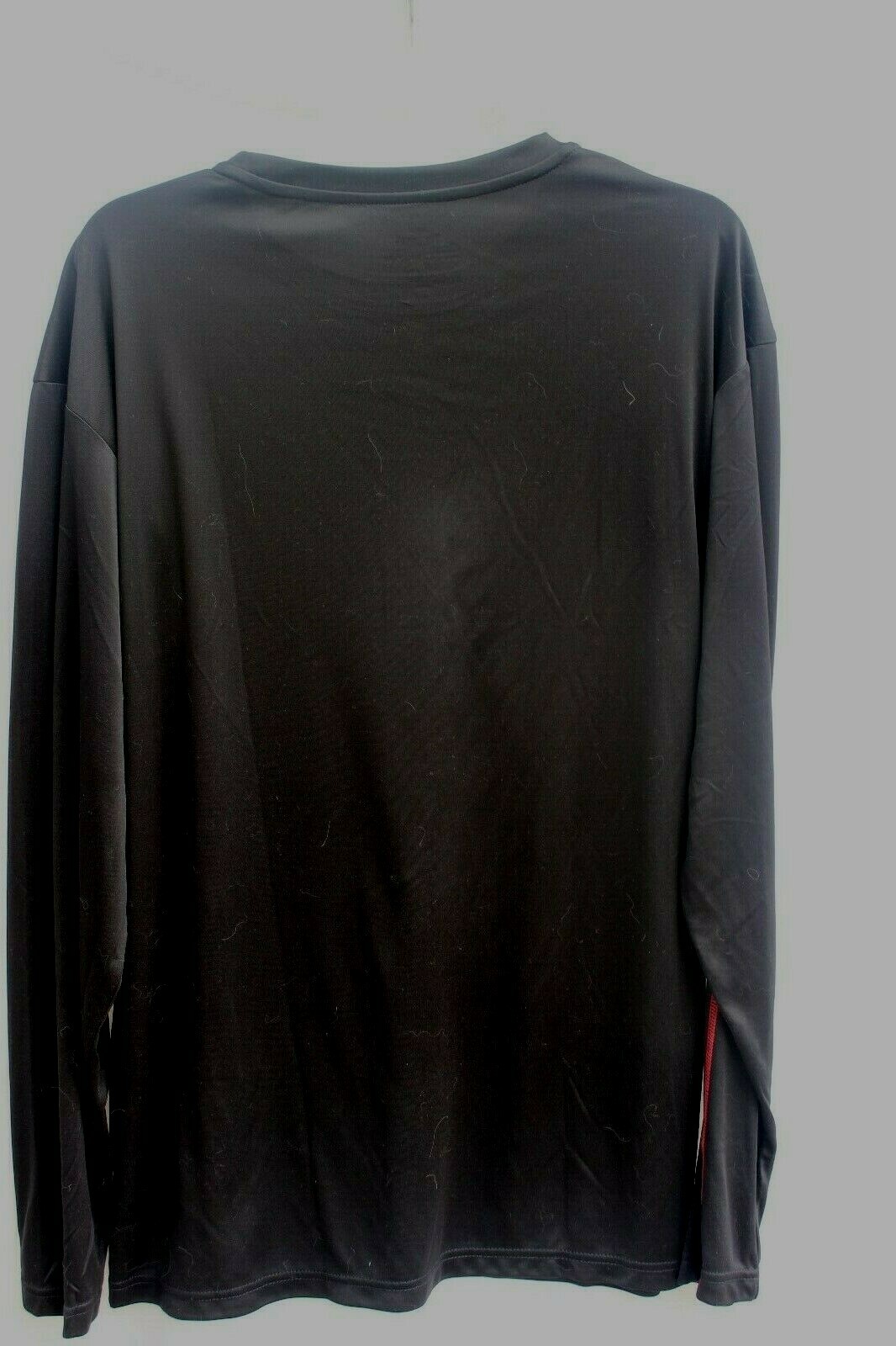 MENS - Spalding Black Long Sleeve Tee with red trim - Size XL Dri-power gallery