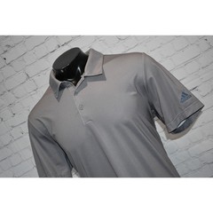 Adidas Golf Polo Shirt Mens Size Large Polyester Performance Gray
