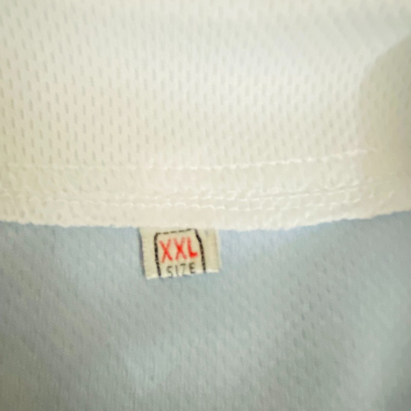 Belair Men's XXL 2XL Blue Button Down Short Sleeve Baseball Jersey Number 23 gallery