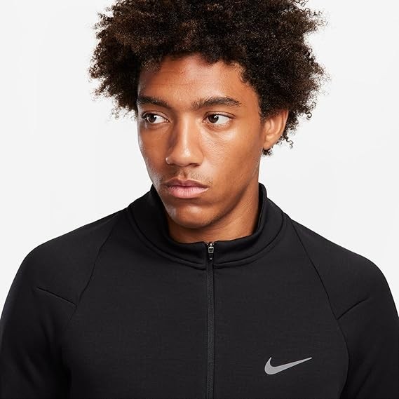 Nike Element Therma Repel 1/2 Zip Long Sleeve Running Short Top Black Medium gallery
