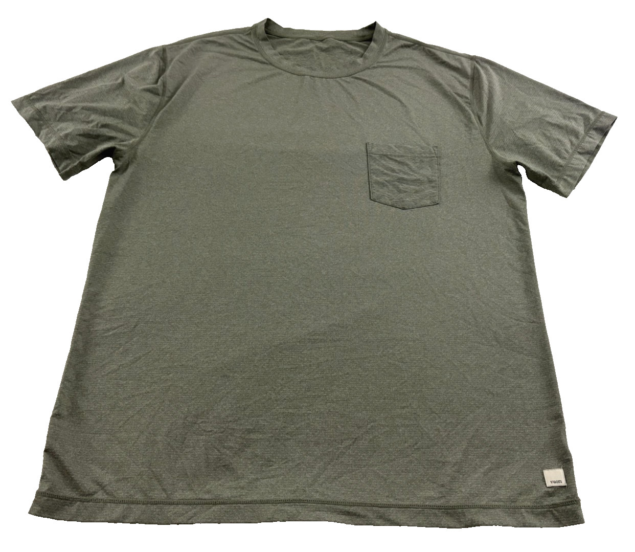 Vuori Tradewind Performance Sz. XL Green Short Sleece Pocket Athletic Shirt! gallery