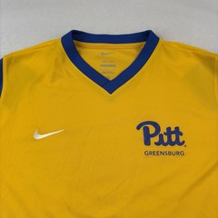 Pitt Greensburg Nike Dri Fit Soccer Jersey T Shirt Mens L Slim Fit Yellow NWOT