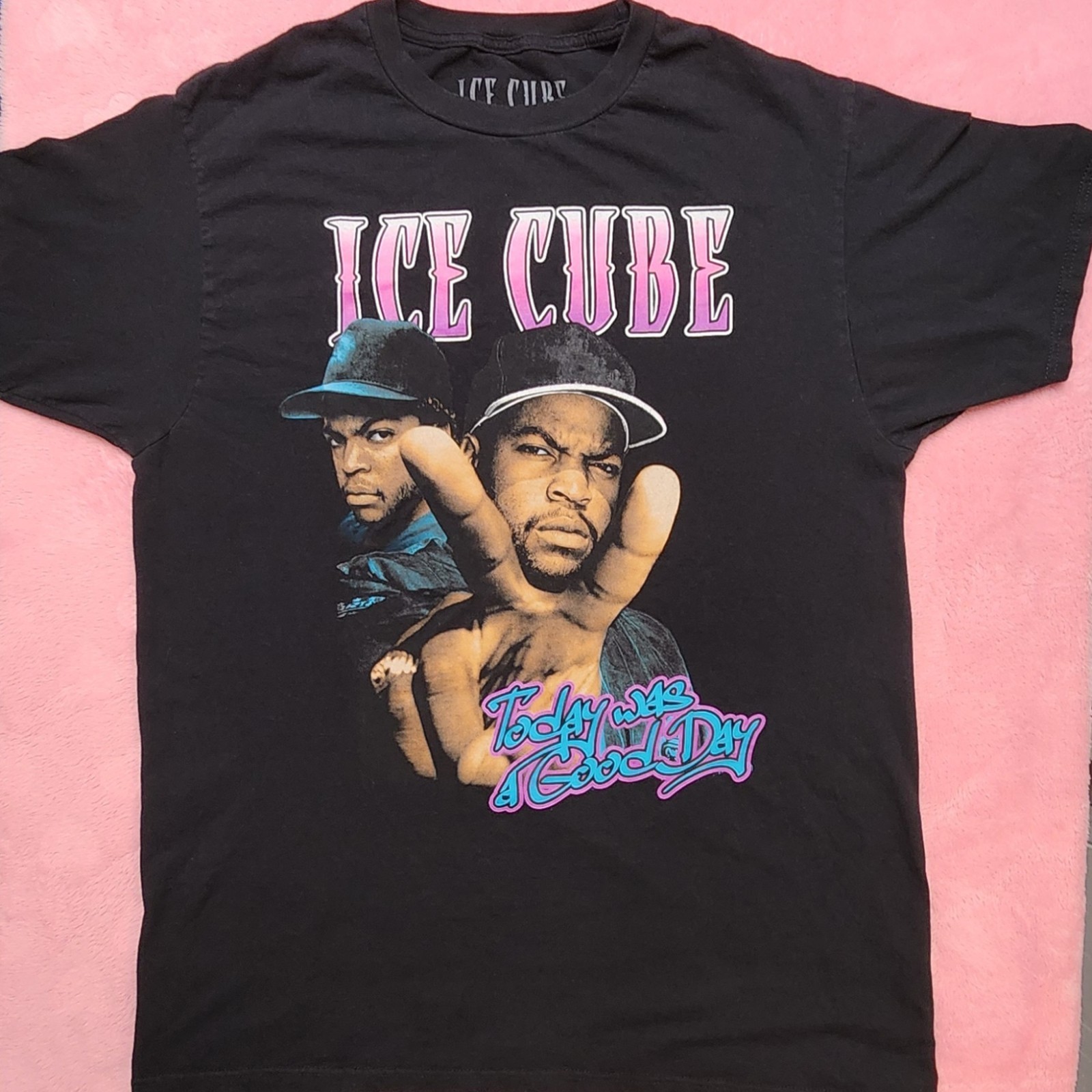 Ice Cube Shirt Mens Large Black Rap Legend Tee Adult Hip Hop T Shirt Crew Neck gallery