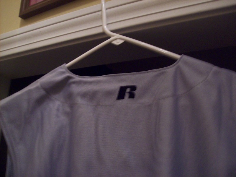 Russell Dri- Power Sleeveless Grey Baseball Shirt XL New with Tags Button Front gallery
