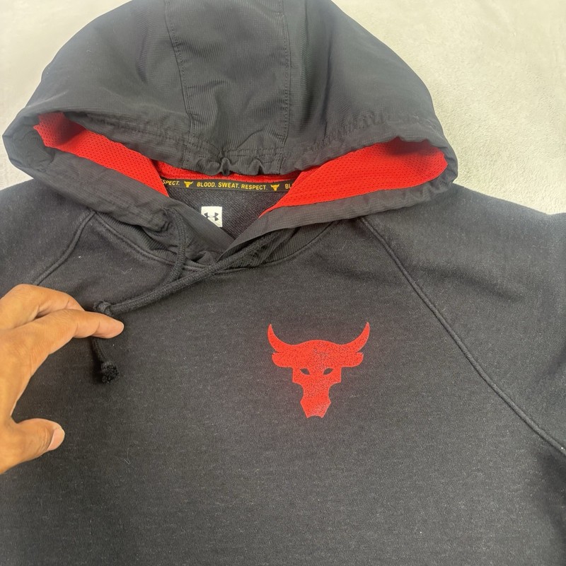 Under Armour Project Rock Same Devils Black Pullover LS Fleece Hoodie Men's MED gallery