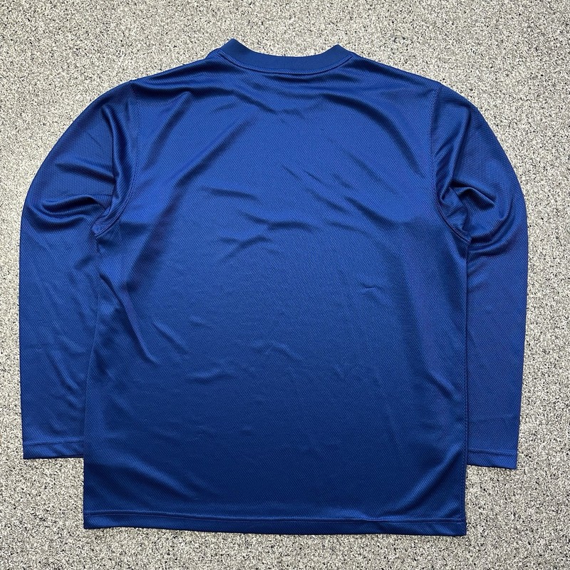 Vintage Nike Shirt Mens L Long Sleeve Mesh Dazzle Crew Neck Blue gallery