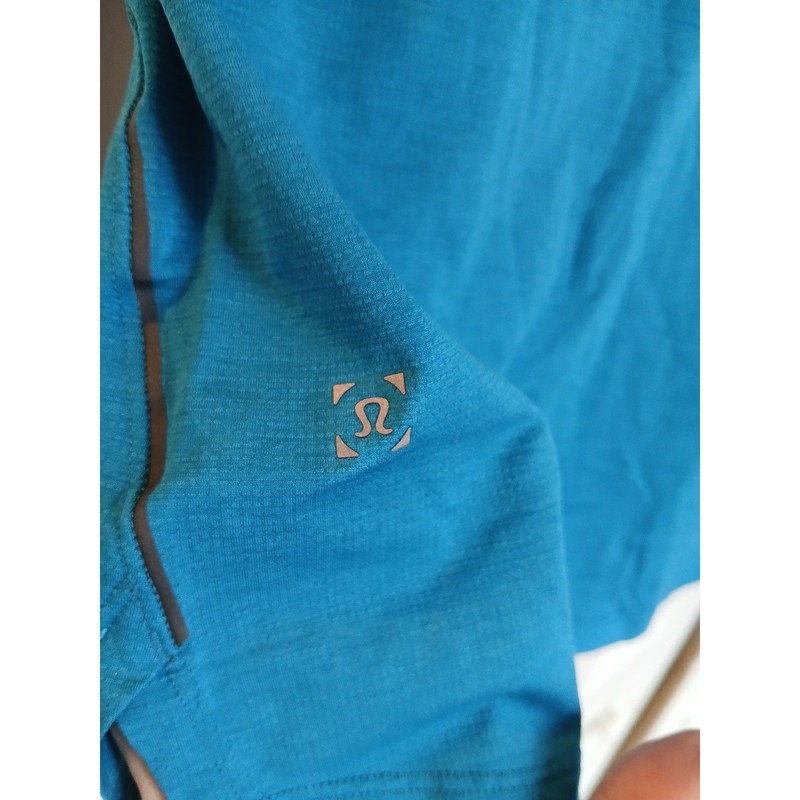 Lululemon Men's fast free tech Blue Athletic T Shirt Short Sleeve Performance gallery