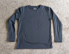 Thermajohn Long Johns Thermal Shirt- Men’s M-Gray, Long Sleeve- Soft, VG Con.