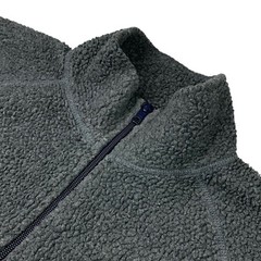 J.Crew Men’s Teddy Sherpa 1/4 Zip Pullover Gray/Navy Blue • Large