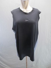 Nike Size L Mens Black Sleeveless Crew Neck Activewear Athletic Sport Tank 548