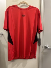 Everlast Everdri Short Sleeve Shirt Men’s Large Red Black