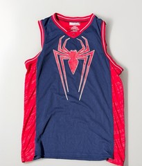 Marvel Spider-Man #62 Basketball Style Jersey Men’s Medium Blue Red Polyester