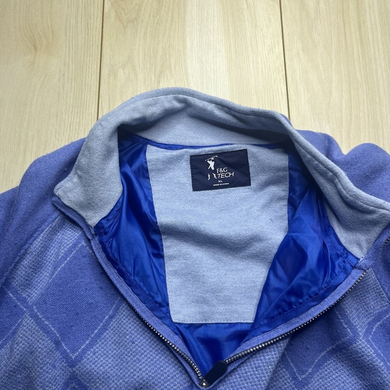 Fairway & Greene Tech WELLESLEY COUNTRY CLUB 1/4 Zip Windbreaker Lined Mens XL gallery