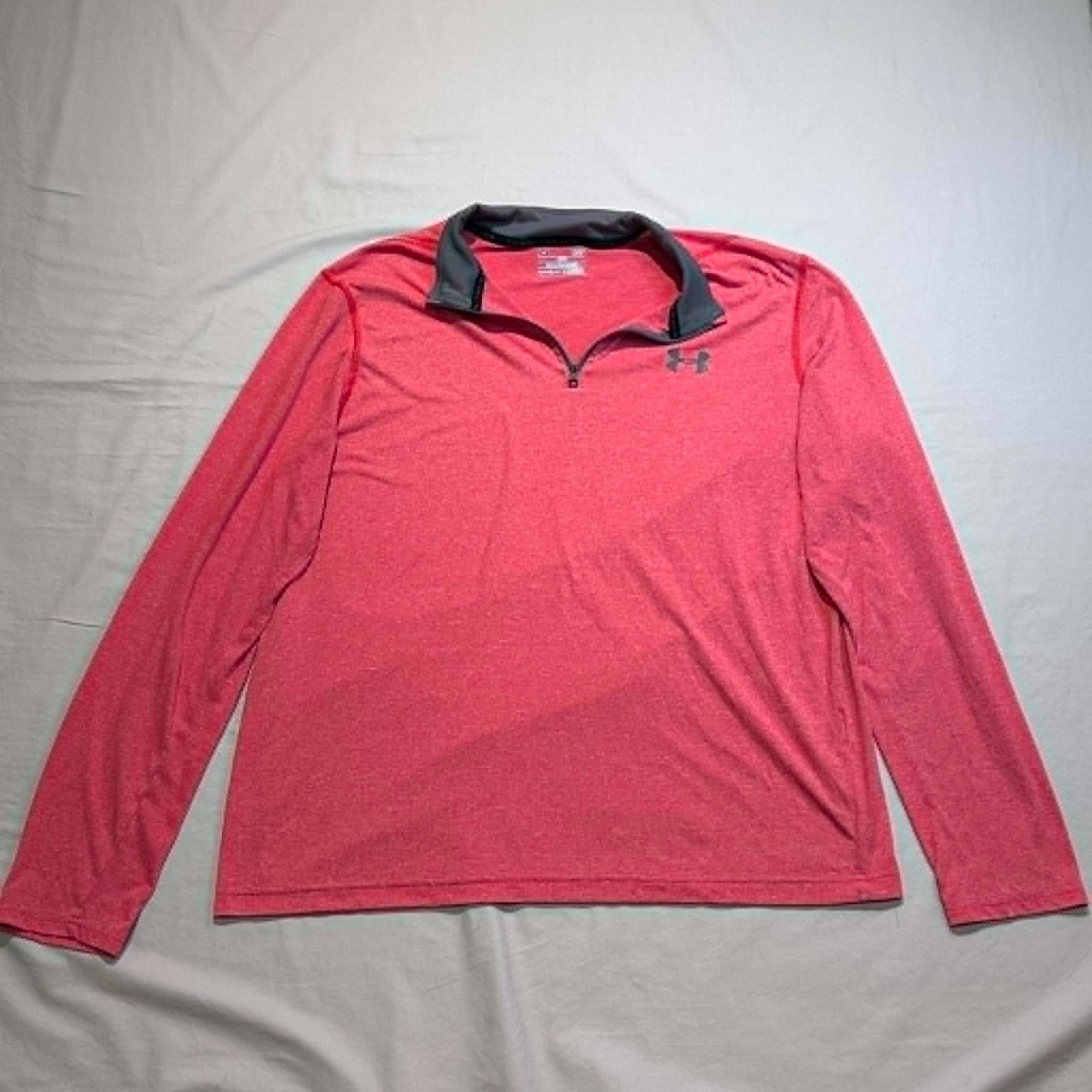 Under Armour HeatGear Threadborne Quarter Zip Men's Large Red Loose Fit gallery