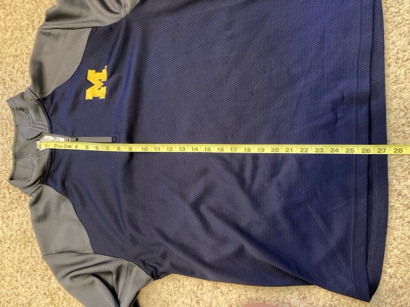 Pro Edge Michigan Wolverines Men’s Size Large 1/4 Zip Pullover Shirt Mesh gallery