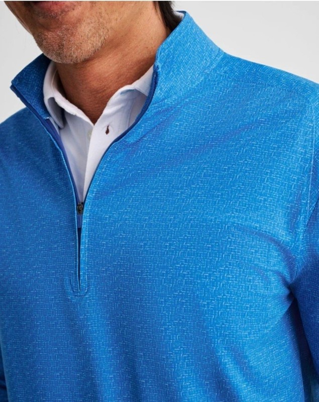 New! Medium Johnnie O ⛳️ Mens Miltons 1/4 Zip Golf Pullover Pipeline Blue gallery