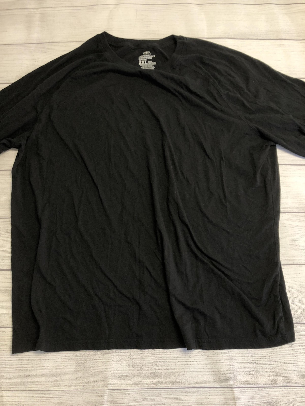 Athletic Works Shirt Mens 2XL Black Performance Blend Long Sleeve Athletic Top gallery
