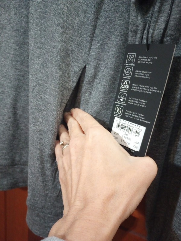 7 Diamonds Core Performance Pullover Men's Sz S NWT 1/4 Zip Gray Stretch $109 gallery