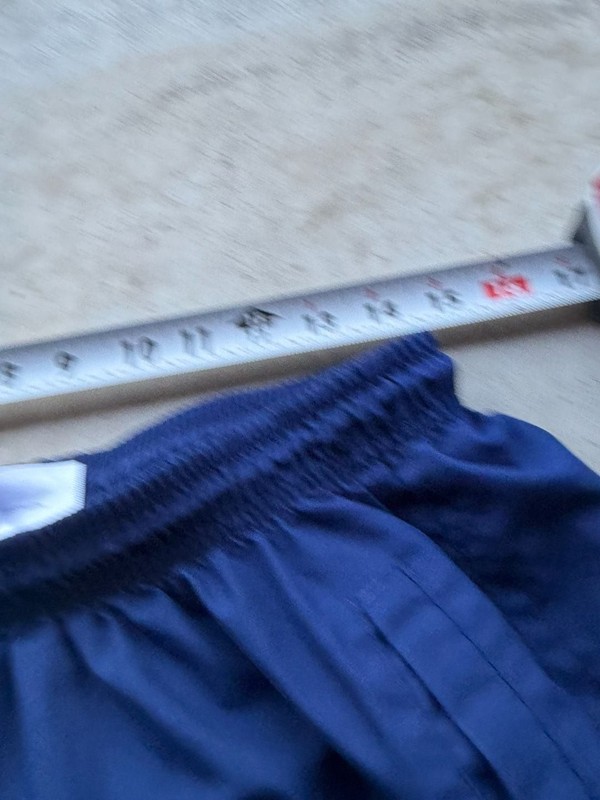 2000s Y2K baggy Adidas Vintage Nylon Track Pants Navy Blue size large gallery