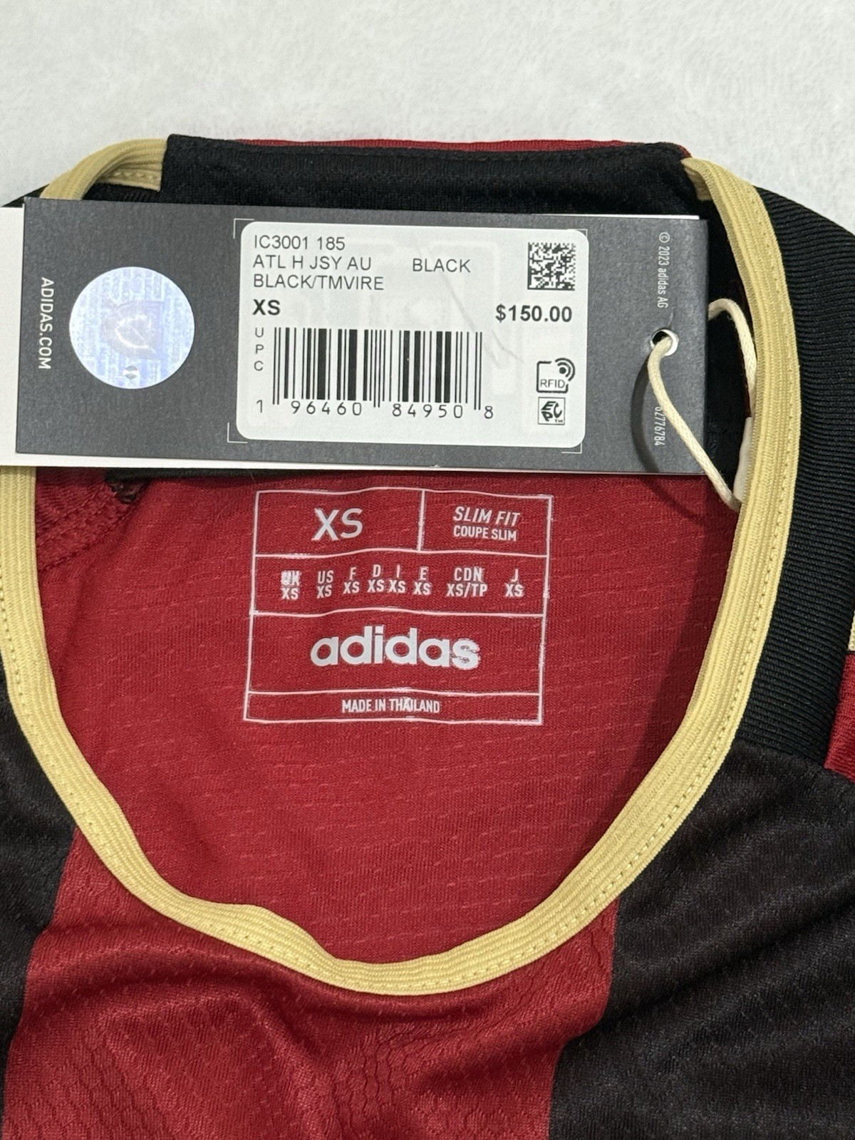 Men’s XS Adidas Authentic Atlanta United FC 23/24 Home Soccer Jersey IC3001 NWT gallery