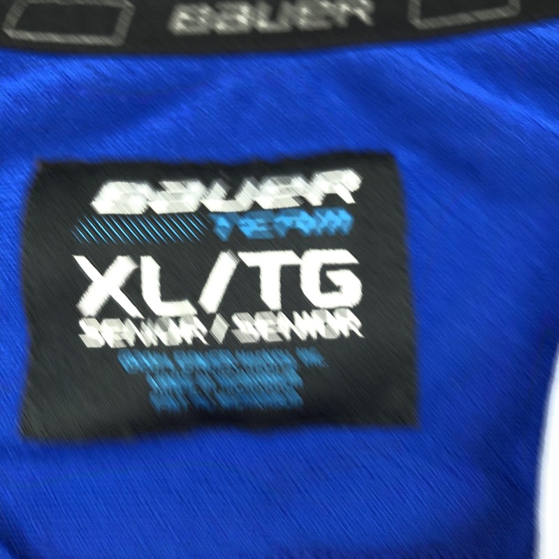 Bauer Jersey Mens XL Blue Long Sleeve Hockey Practice Mesh Top Performance gallery