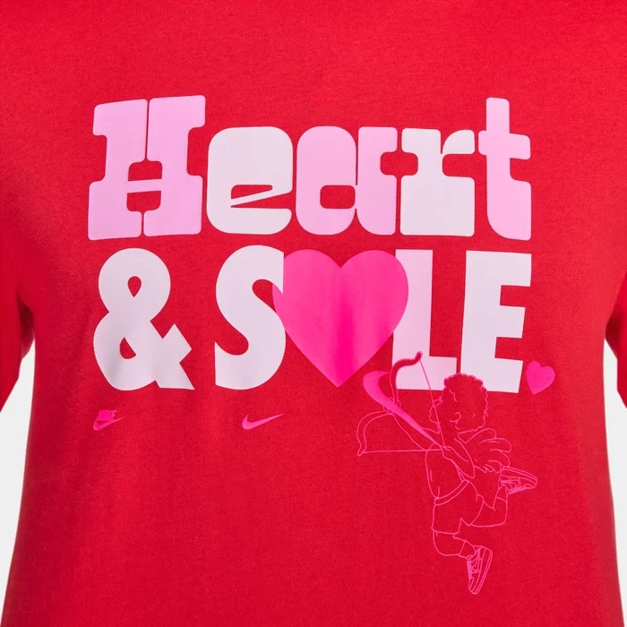 Nike Men's University Red "Heart & Sole" Graphic T-Shirt (HQ0850-657) Size L gallery