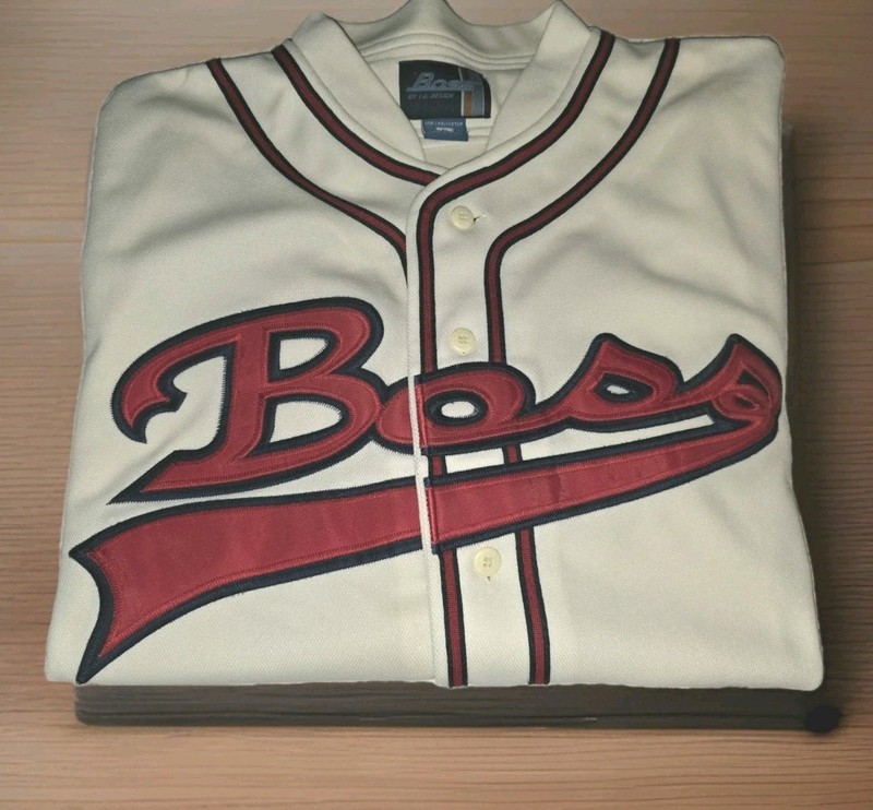 Vintage 90’s Boss By Ig Design Script Embroidered Hip Hop Baseball Jersey Sz L gallery